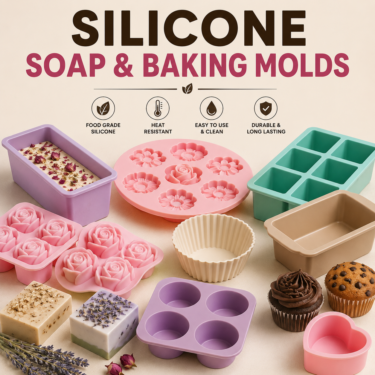 Silicone Soap & Baking Molds