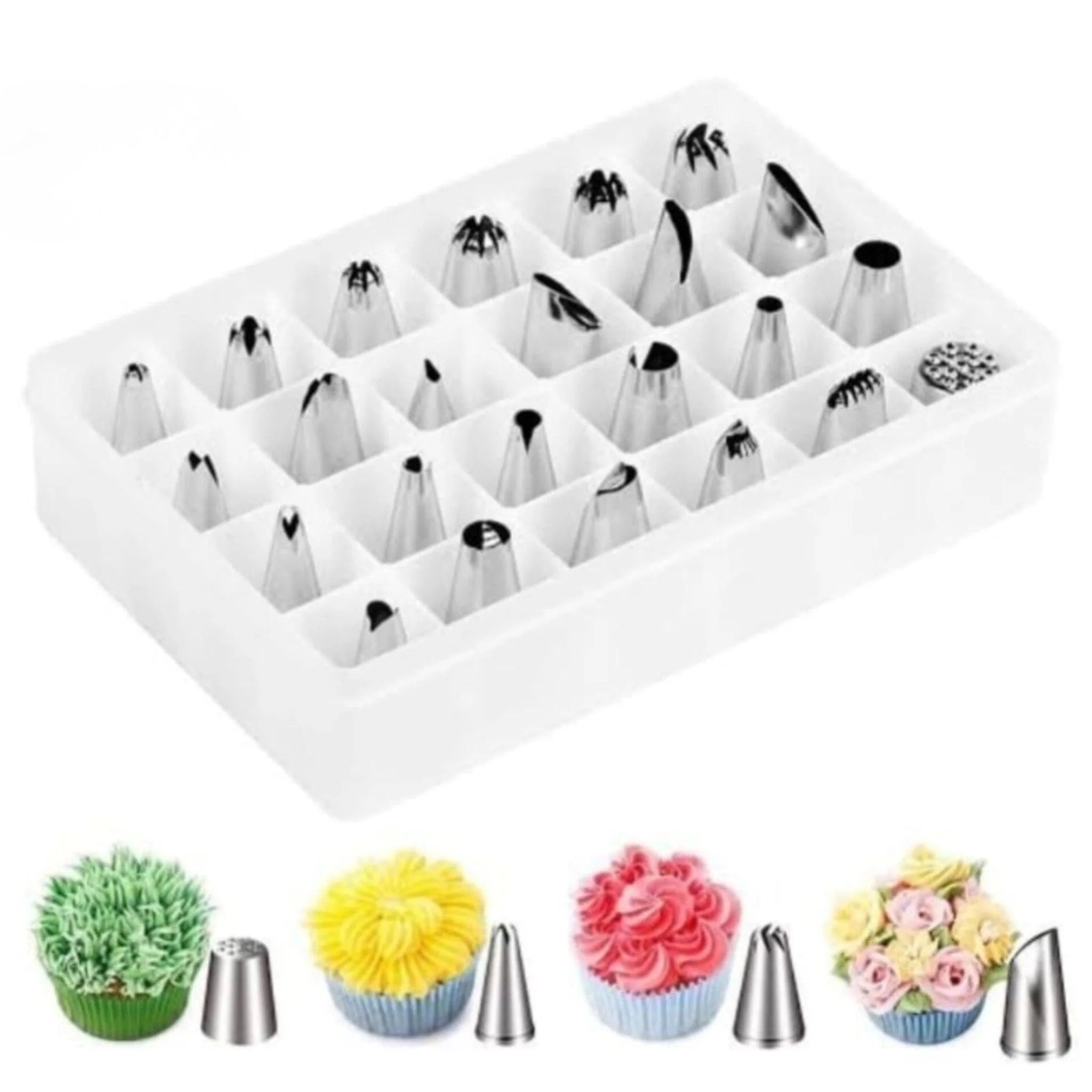 24 Pcs Nozzle Box Set | Cake Decorating Piping Tips Set
