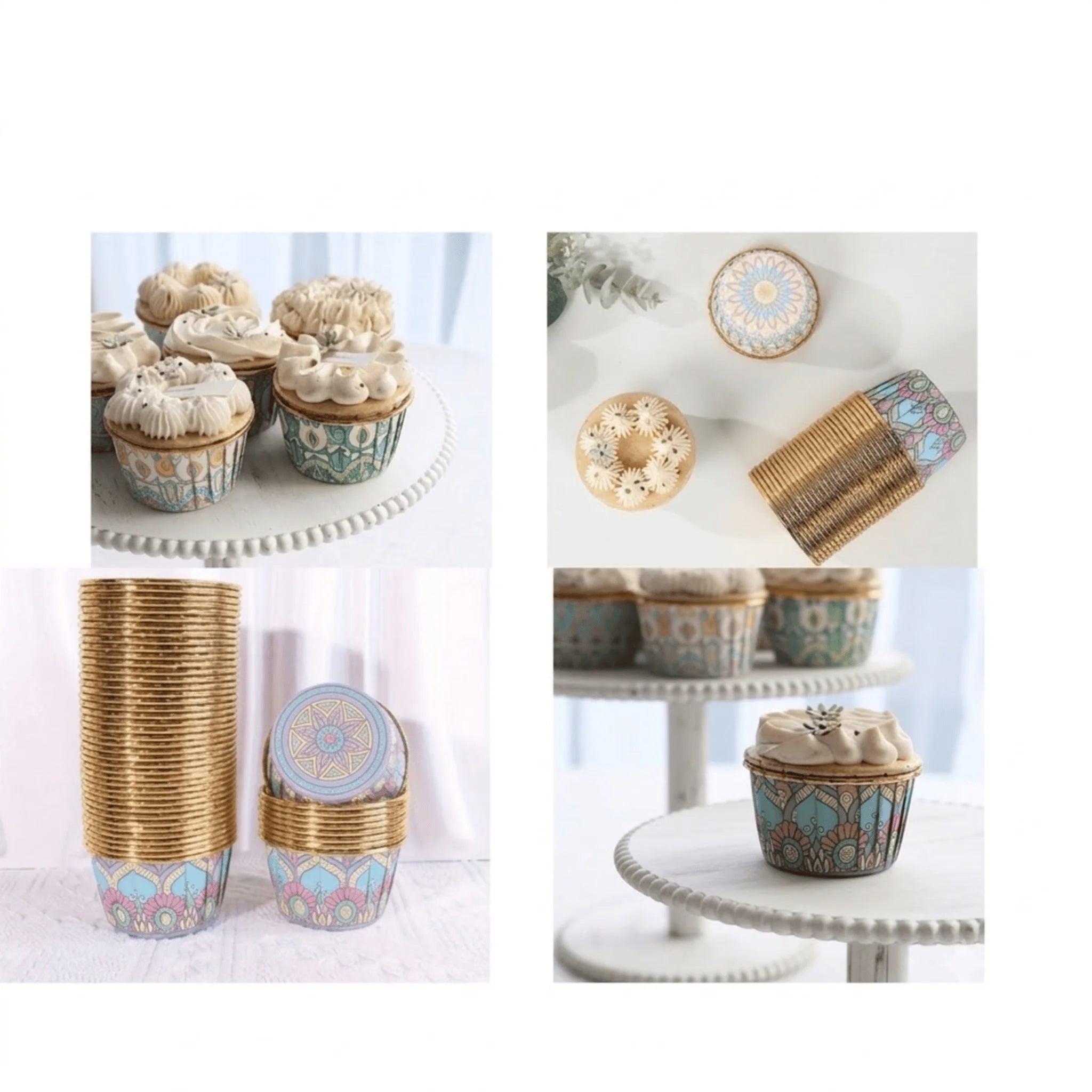 Cupcake Foil Liners Pack of 50Pcs | Baking Cups for Cupcakes & Muffins