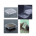 Transparent Disposable Brownie Box H-9 Pack of 10Pcs | Bakery Dessert Packaging Container