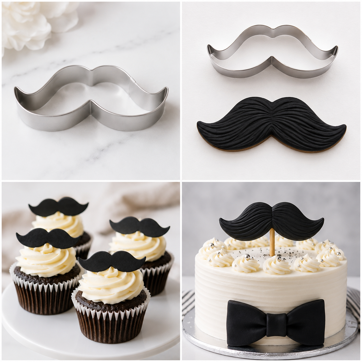 Mustache Cutter | Fondant, Cookie & Cake Decorating Cutter