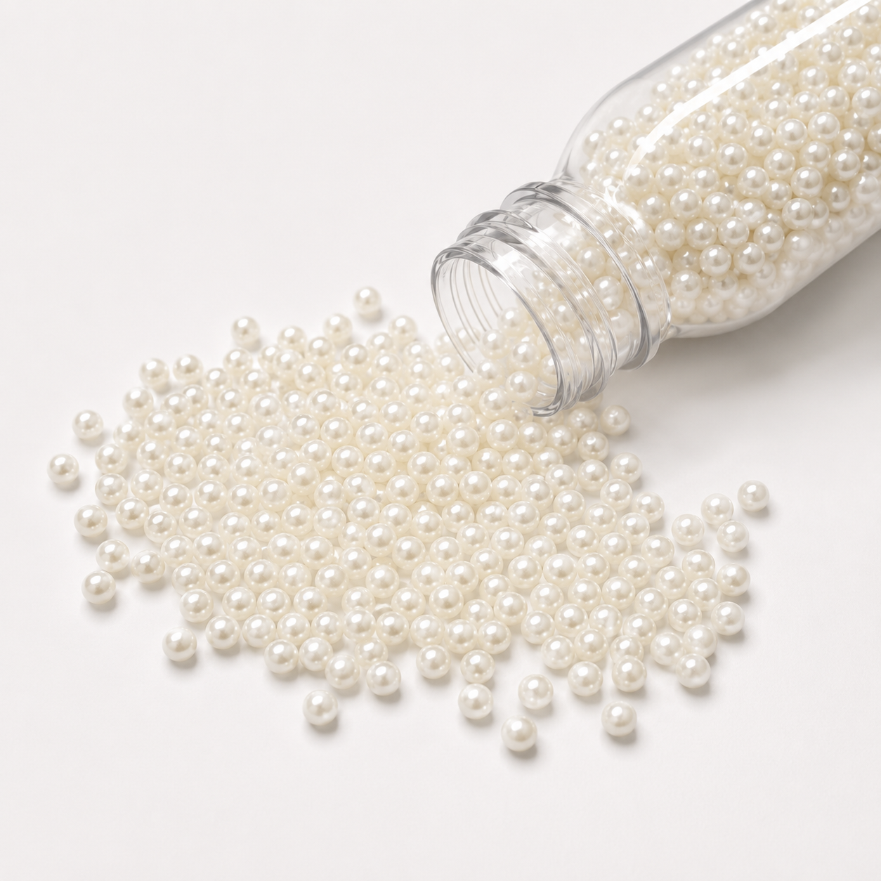 4mm Imported Edible White Pearl Sprinkles 25g for Cake Decorating