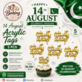 Pakistan Zindabad Acrylic Cake Tags – Azadi Sell