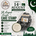 14 August Acrylic Cake Stamp for Fondant & Cake Decorating