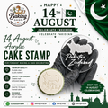 14 August Acrylic Cake Stamp for Fondant & Cake Decorating