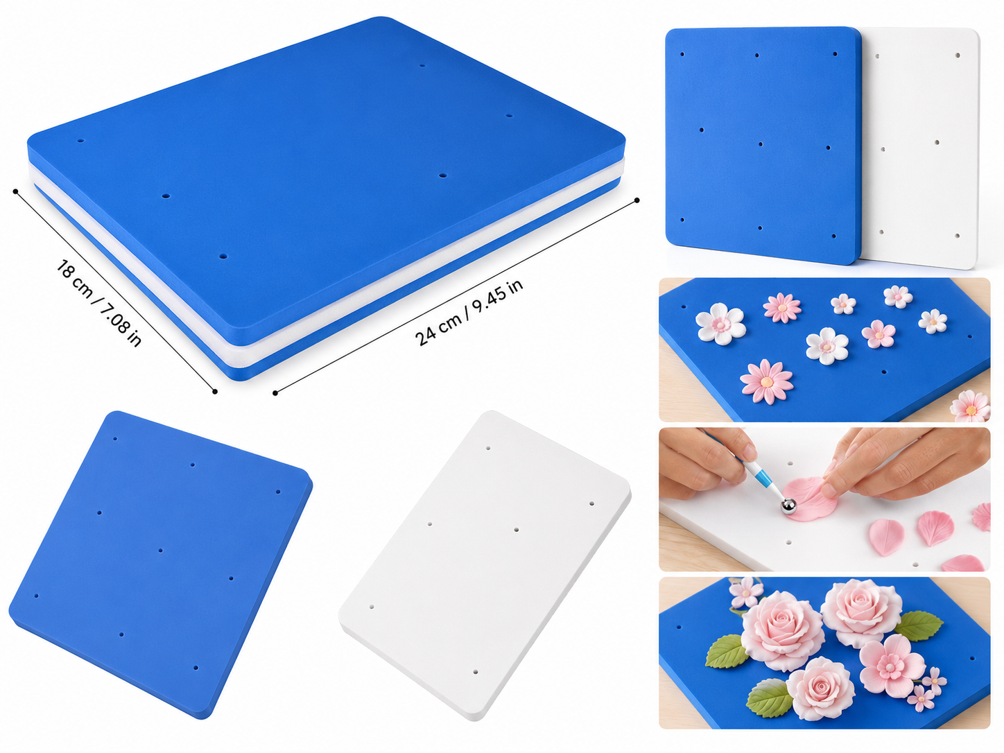 Flower Foam Pad Set – 2 Pieces for Cake Decorating