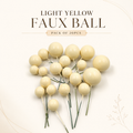 Mustard Faux Balls – Pack of 20 | Floral & Craft Décor
