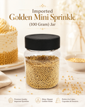 Imported Golden Mini Sprinkles 100g Jar | Cake Decoration