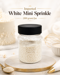 Imported White Mini Sprinkles 100g Jar | Cake Decoration
