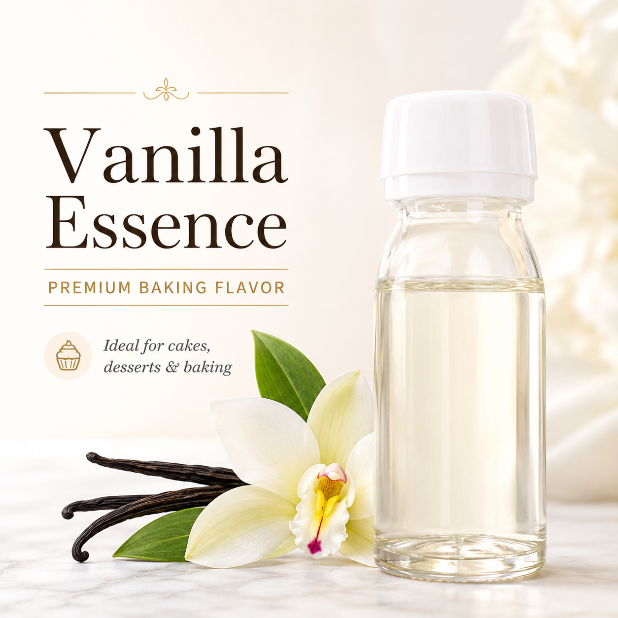 Clear Vanilla Essence Small Bottle | Baking Flavour