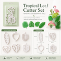 4-Piece Tropical Leaf Cutter Set | Fondant Tools