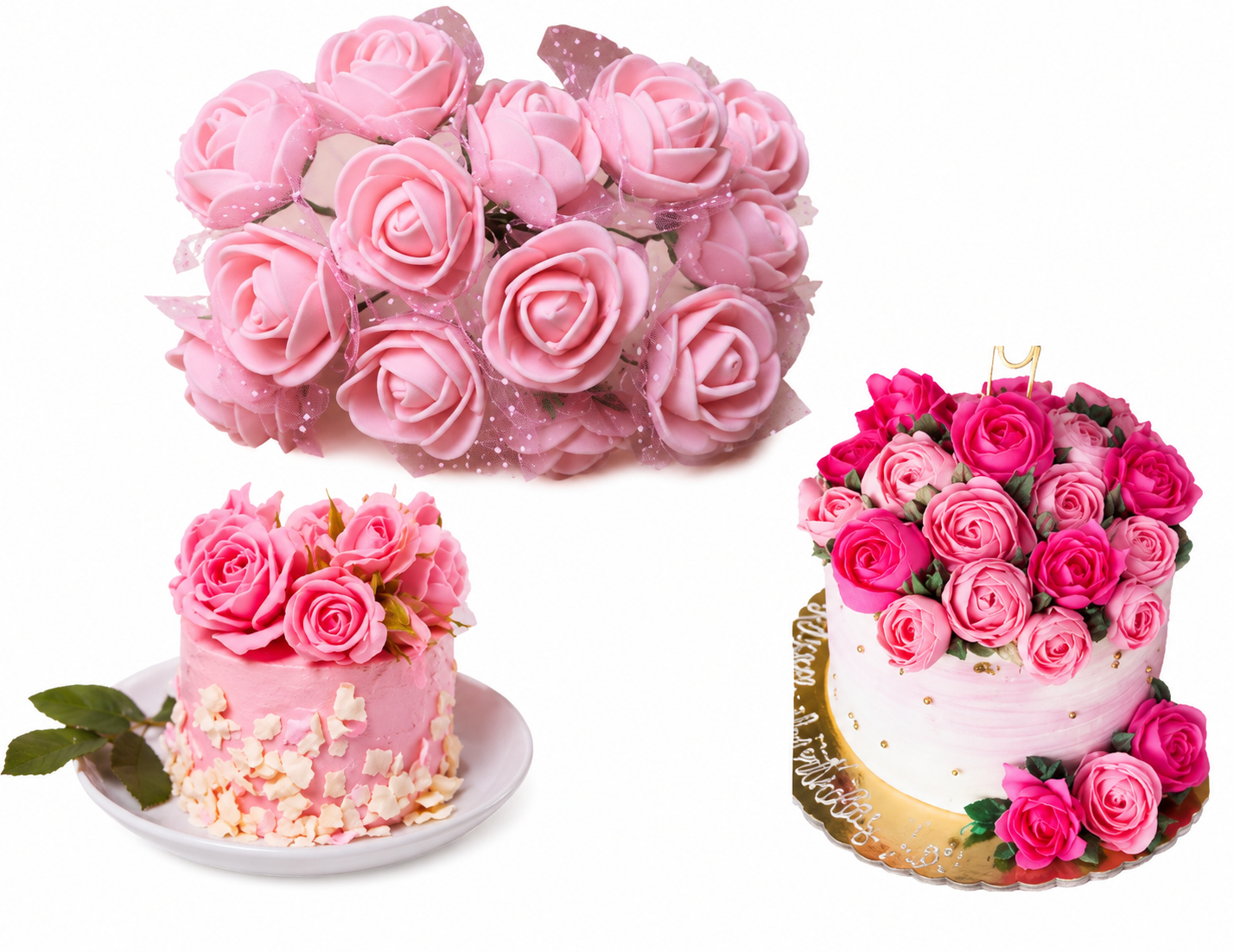 Pink Mini Foamy Flowers Packet | Decorative Craft Flowers