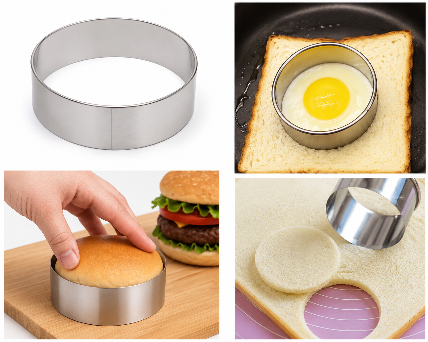 Stainless Steel Round Burger Ring Cutter | Burger Mold