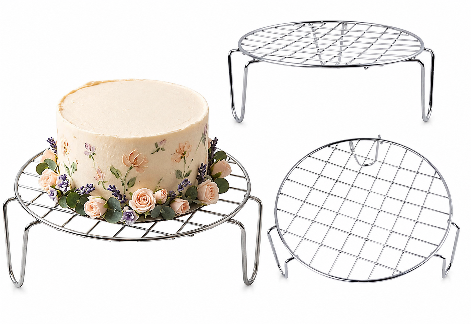 Steel Cake Stand | Durable Cake Display & Decorating Stand