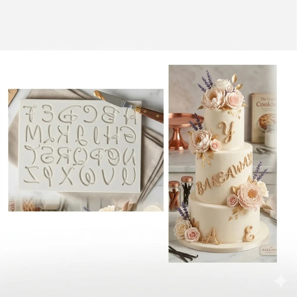 Stylish Capital Alphabet Silicone Mold | Cake, Soap & Resin Letter Mould