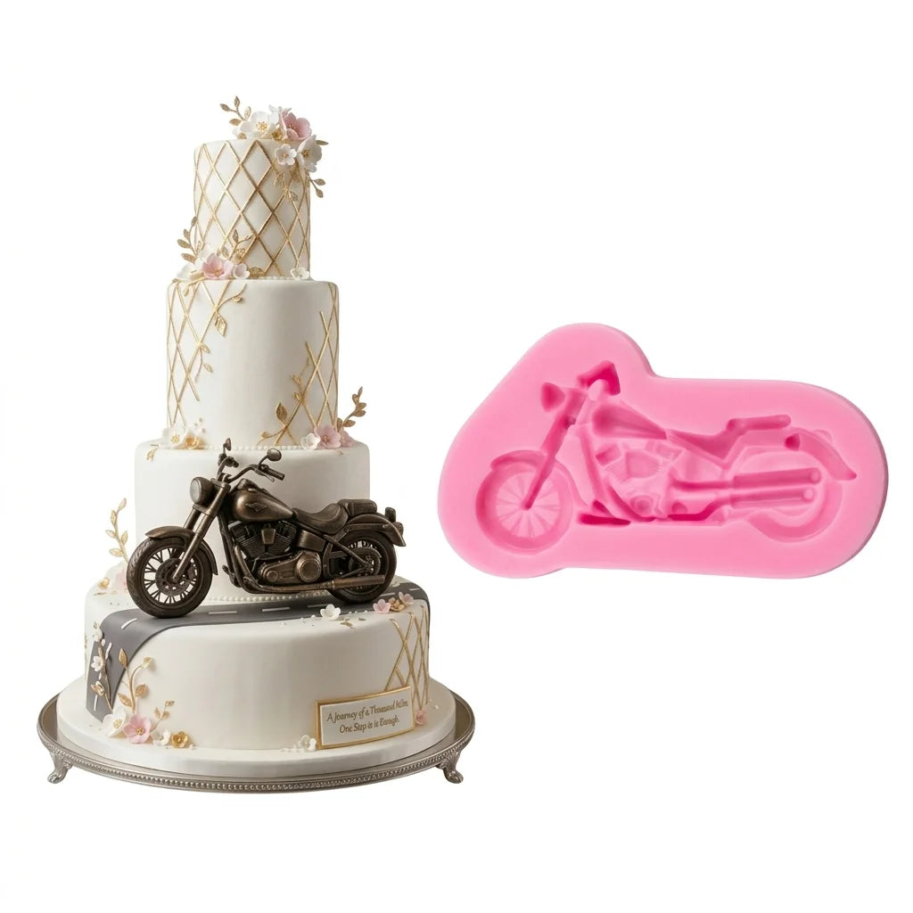 Motorcycle Silicone Fondant Mold | Cake, Soap & Resin Craft Mold