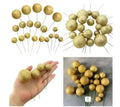 Golden Glitter Faux Ball | Decorative Craft, Floral & Cake Decoration Accessory