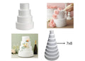 7x8 Round Cake Dummy Foam Base – White Polystyrene
