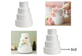 8x8 Round Cake Dummy Foam Base – White Polystyrene