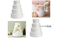 6x8 Round Cake Dummy Foam Base – White Polystyrene