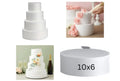 10x6 Round Cake Dummy Foam Base – White Polystyrene