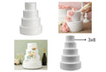 3x8 Round Cake Dummy Foam Base – White Polystyrene