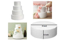 9*6 Round Cake Dummy Foam Base – White Polystyrene