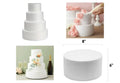 8*6 Round Cake Dummy Foam Base – White Polystyrene