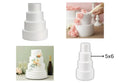 5x6 Round Cake Dummy Foam Base – White Polystyrene