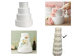 6x4 Round Cake Dummy Foam Base – White Polystyrene