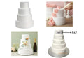 4x2 Round Cake Dummy Foam Base – White Polystyrene