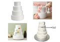 5x2 Round Cake Dummy Foam Base – White Polystyrene Cake Dummy