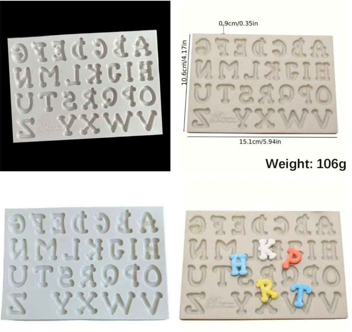 ABC Silicone Fondant Mould – Stylish Alphabet Cake Decorating Mold