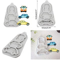 3 Cavity Transport Theme Silicone Fondant Mould