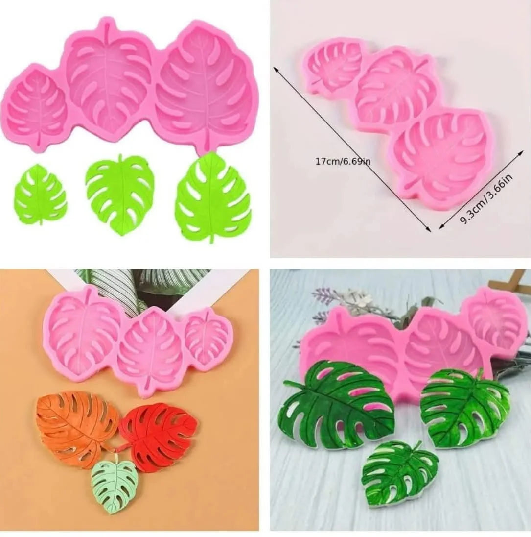 3 Cavity Tropical Leaf Silicone Fondant Mould – Cake Decorating Mold