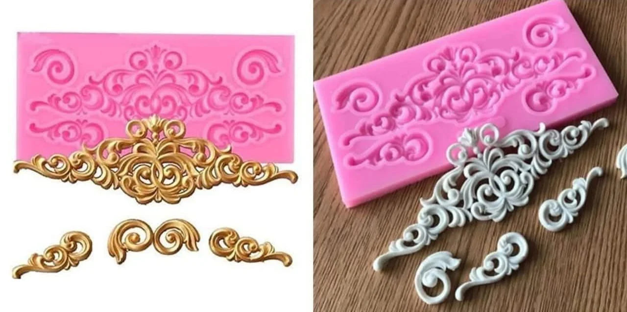 Vintage Relief Silicone Fondant Mould – Cake Decorating Mold