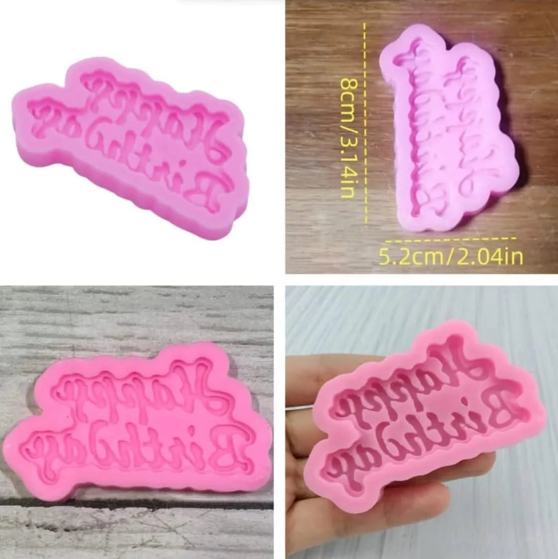Happy Birthday Silicone Fondant Mould – Cake Decorating Mold