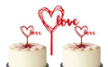 Red Love Heart Cake Topper