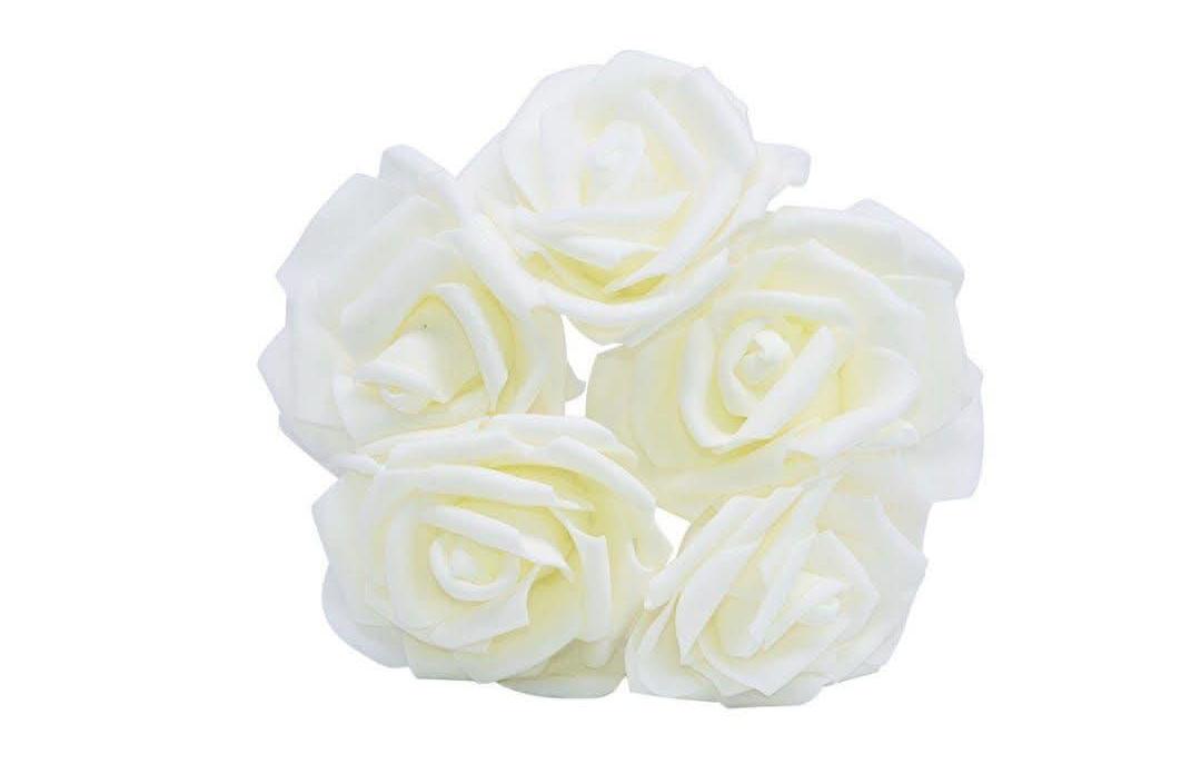 White Foam Flower Pack of 5 Pcs