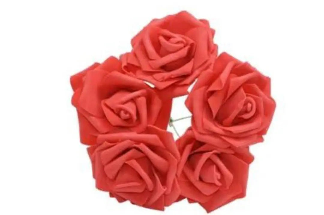 Red Foam Flower Pack of 5 Pcs