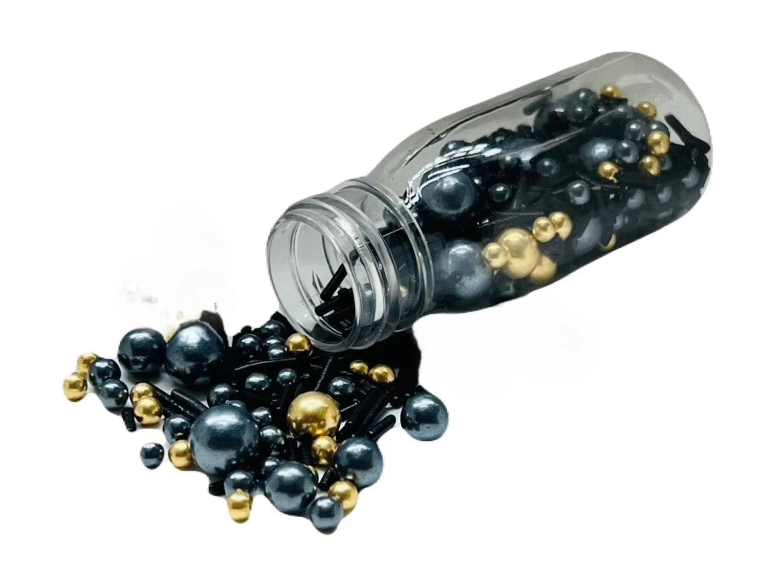 Edible Black & Golden Mix Sprinkles 25g | Premium Cake Decorating Sprinkles