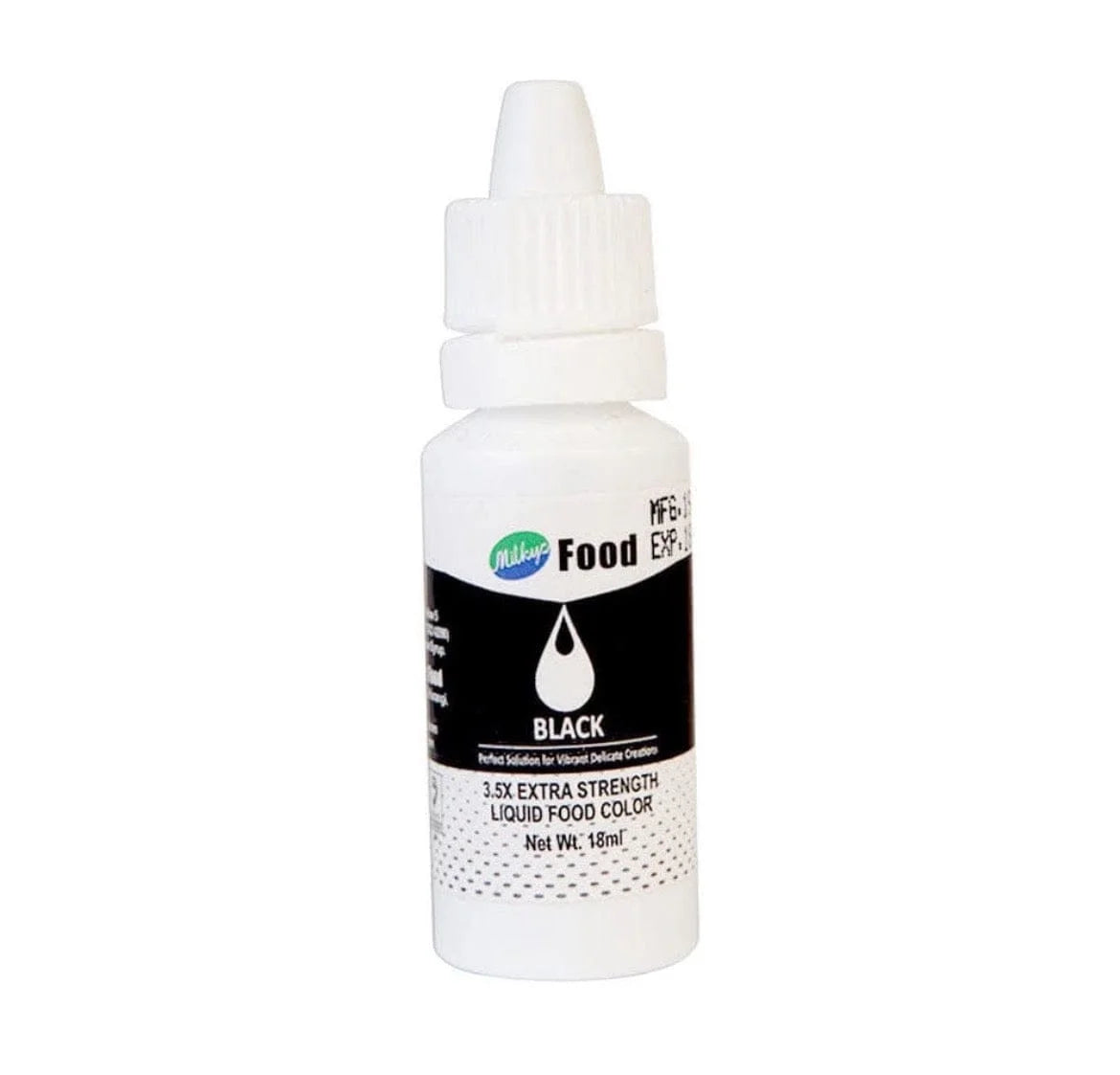 Milkyz Food Black Liquid Food Colour 18ml | Cake Decorating Food Color