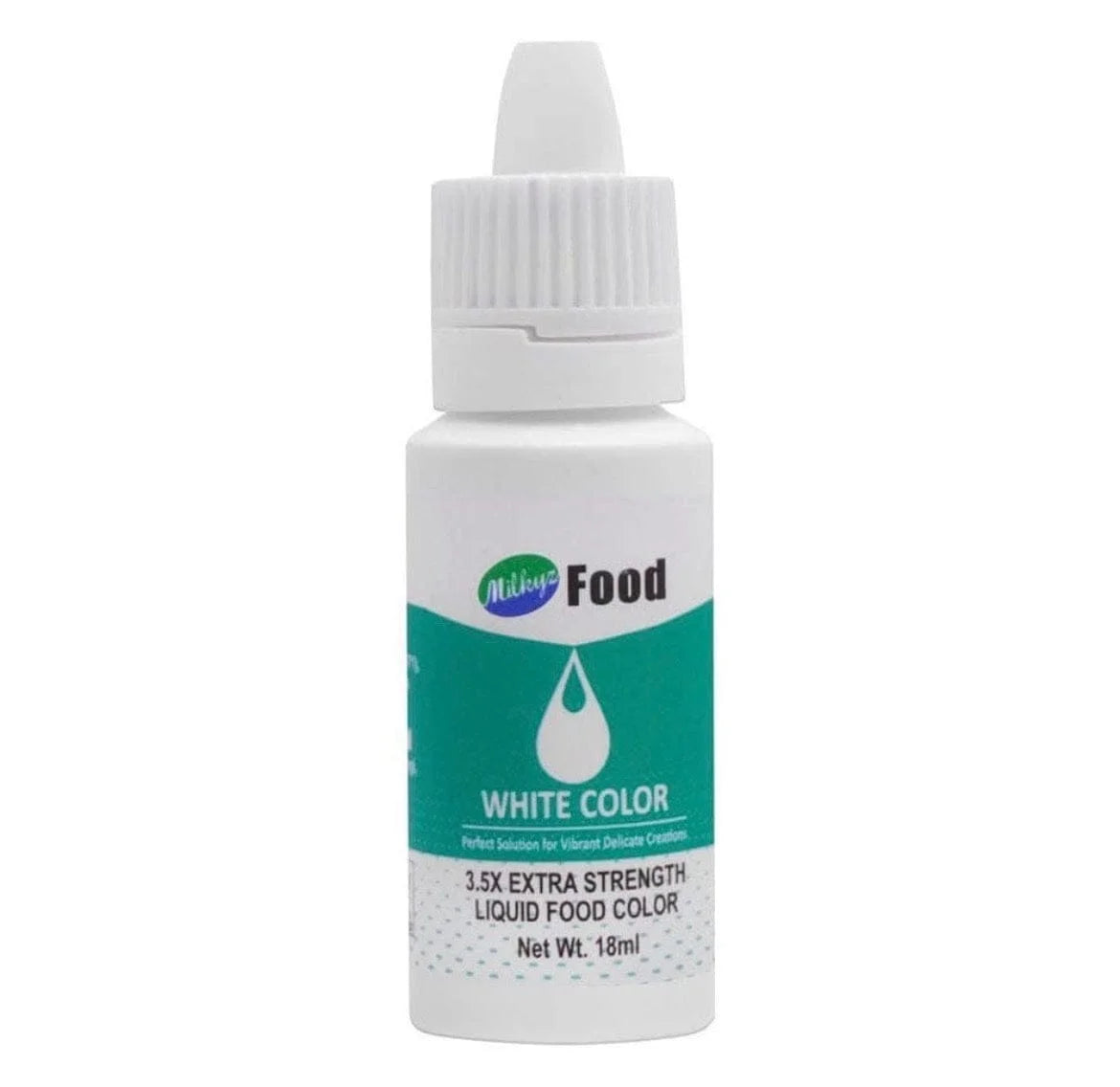Milkyz Food White Liquid Food Colour 18ml | Cake Decorating Food Color