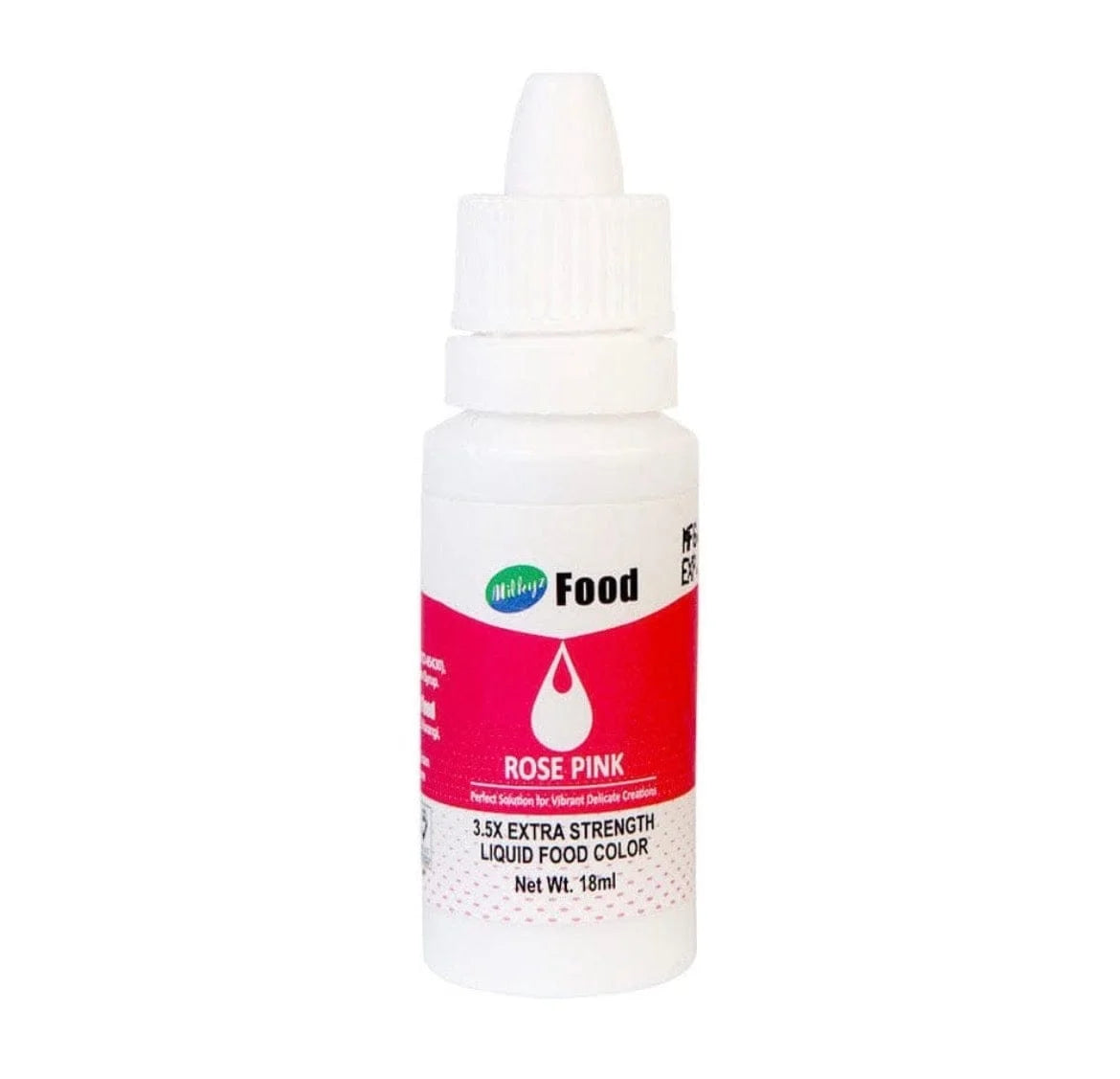 Milkyz Food Rose Pink Liquid Food Colour 18ml | Cake Decorating Food Color