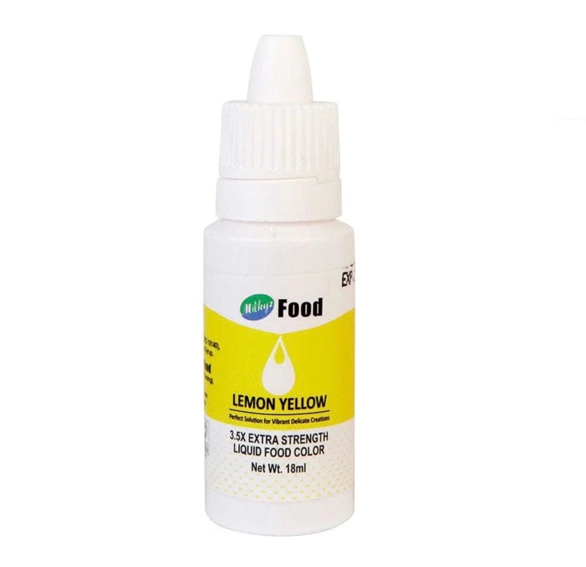 Milkyz Food Lemon Yellow Liquid Food Colour 18ml | Cake Decorating Food Color