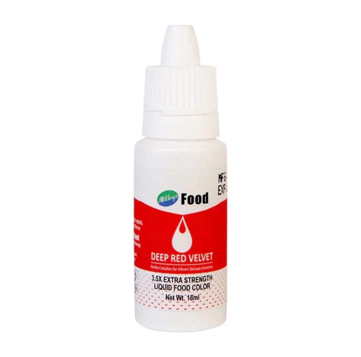 Milkyz Food Deep Red Velvet Liquid Food Colour 18ml | Cake Decorating Food Color