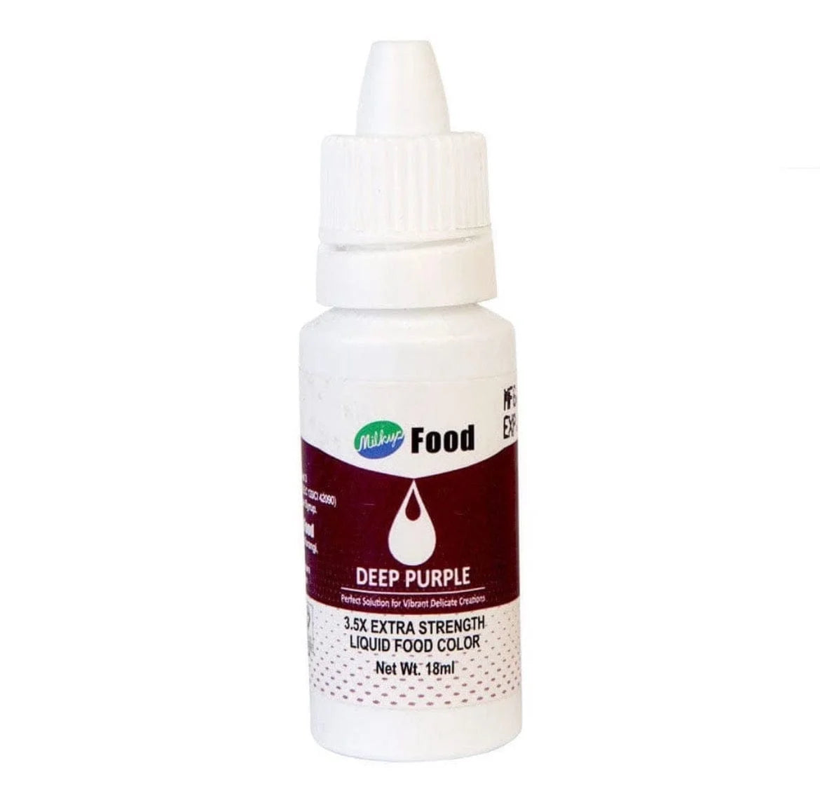 Milkyz Food Deep Purple Liquid Food Colour 18ml | Cake Decorating Food Color