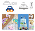 2 Pcs Plastic Car Cutter Set | Fondant, Cookie & Cake Decorating Cutters