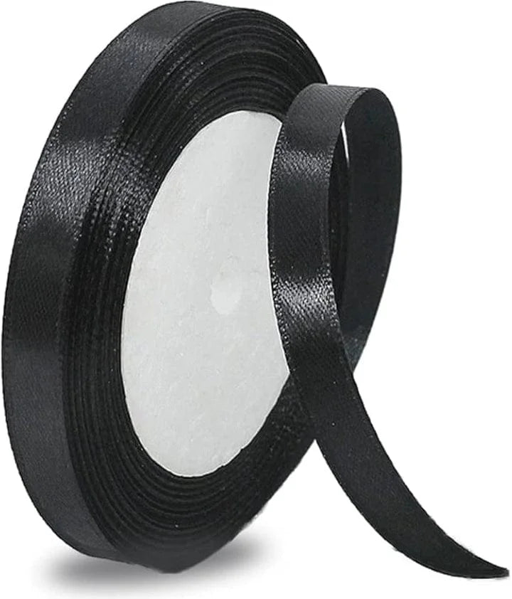 Black Ribbon Half Inch | Decorative Ribbon for Gift Wrapping & Crafts