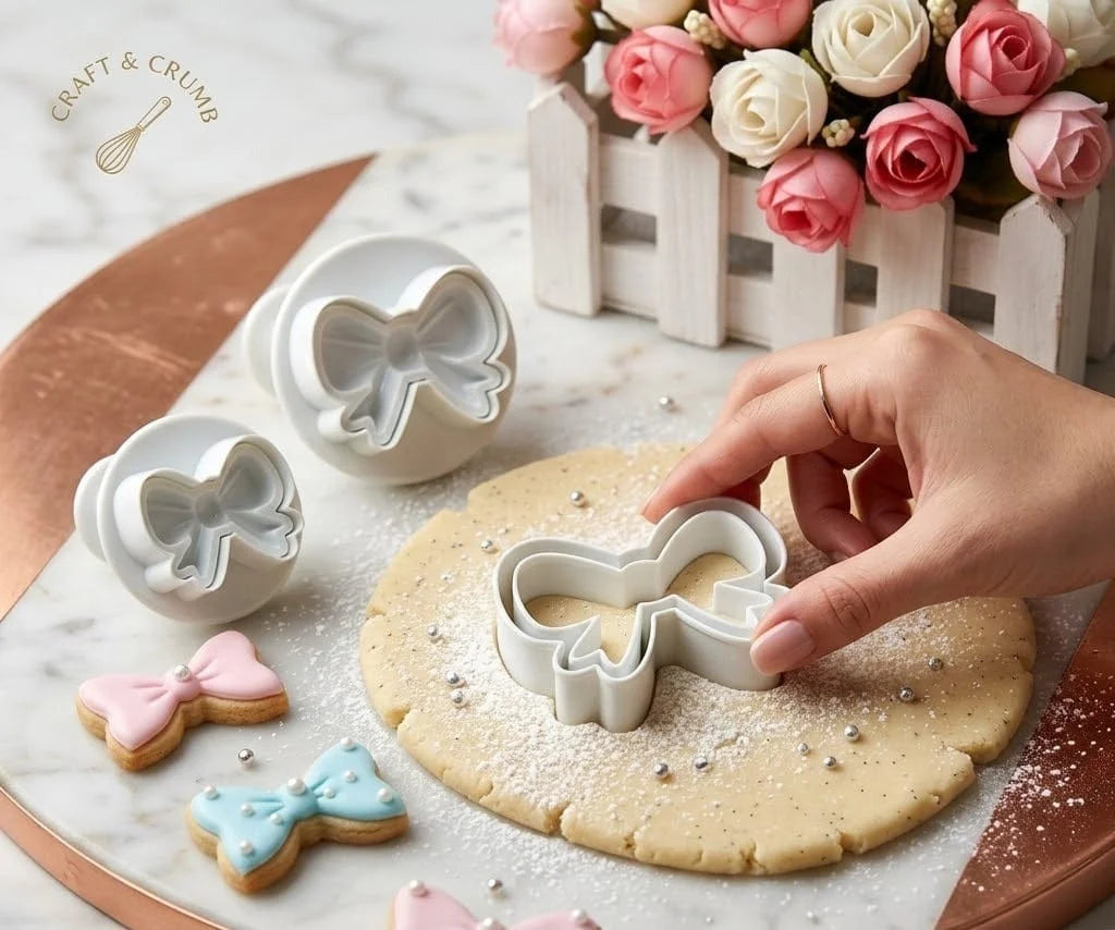 Bow Plunger Cutter Set (3 Pcs) | Fondant, Cookie & Cake Decorating Cutters